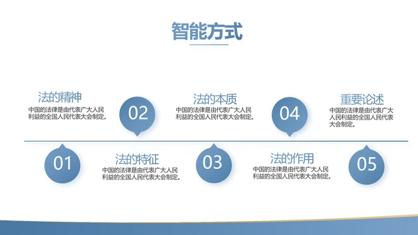 蓝色简约大气法律知识讲座PPT动态模板