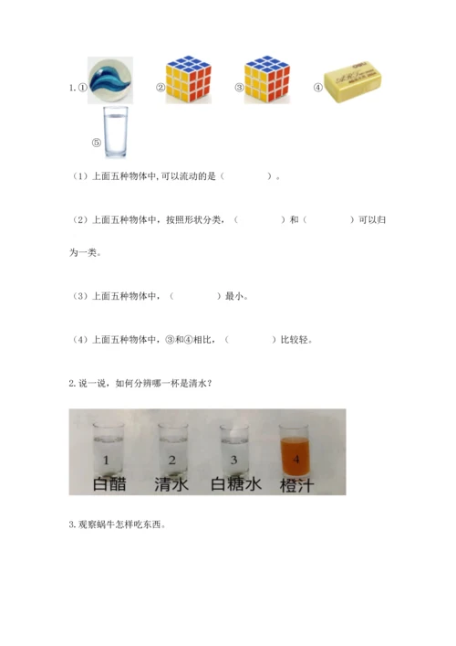 教科版一年级下册科学期末测试卷带答案.docx