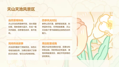 芳菲呆呆鲨橙色卡通风新疆旅游攻略