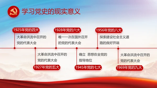 铭记奋斗历程担当历史使命党史PPT