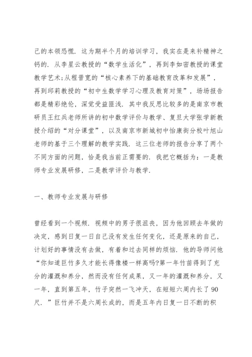 初中数学教师培训心得体会范文5篇.docx