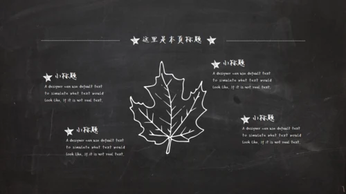 黑板风粉笔字毕业答辩通用PPT模板