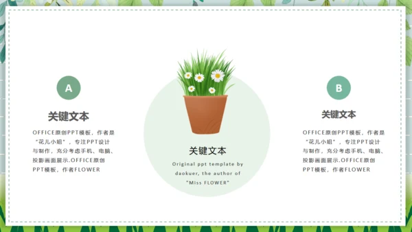 野菊花清新小雏菊通用PPT模版