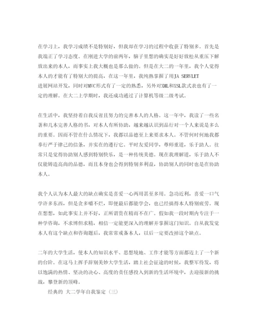 精编大二学年自我鉴定参考范文5篇.docx