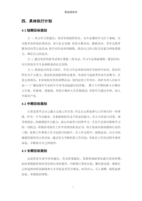 11页4800字大数据与财务管理专业职业生涯规划.docx