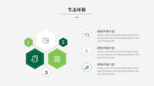 简约风绿色环保生态环保宣传培训ppt模板