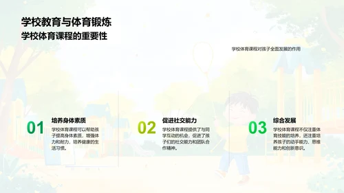 儿童体育锻炼益处PPT模板