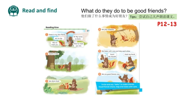 Unit 1 Making friends Part Reading time（优课）课件（24张P