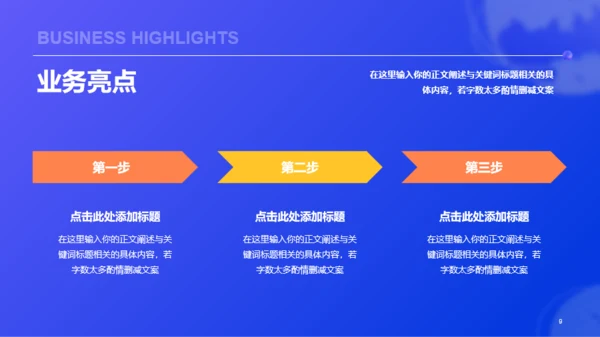 蓝色创意酷炫3D工作总结PPT