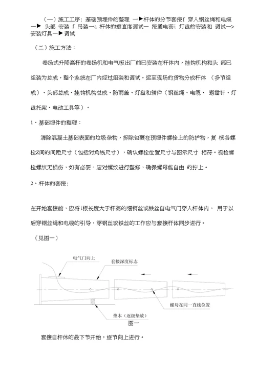 灯具安装专项施工方案西客站高杆灯安装工程