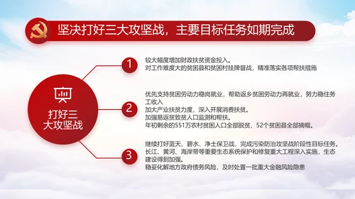 红色大气党建党支部年终工作总结PPT