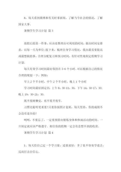 暑期学生学习计划4篇.docx