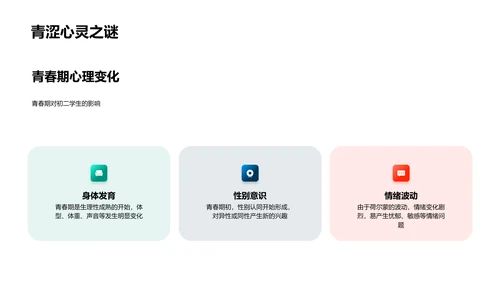 初二学生心理指导PPT模板