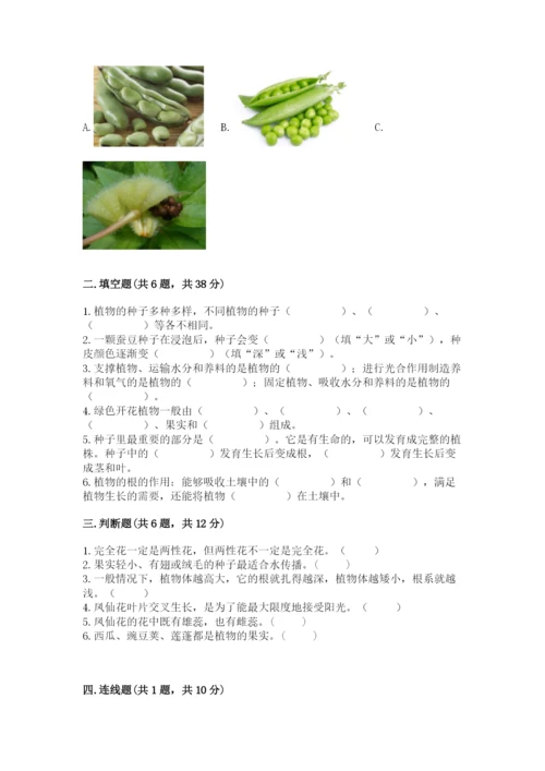 教科版科学四年级下册第一单元《植物的生长变化》测试卷精品（典型题）.docx