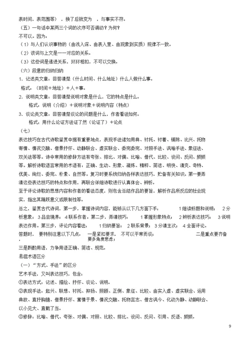 【初中语文】文言文和现代文阅读答题技巧