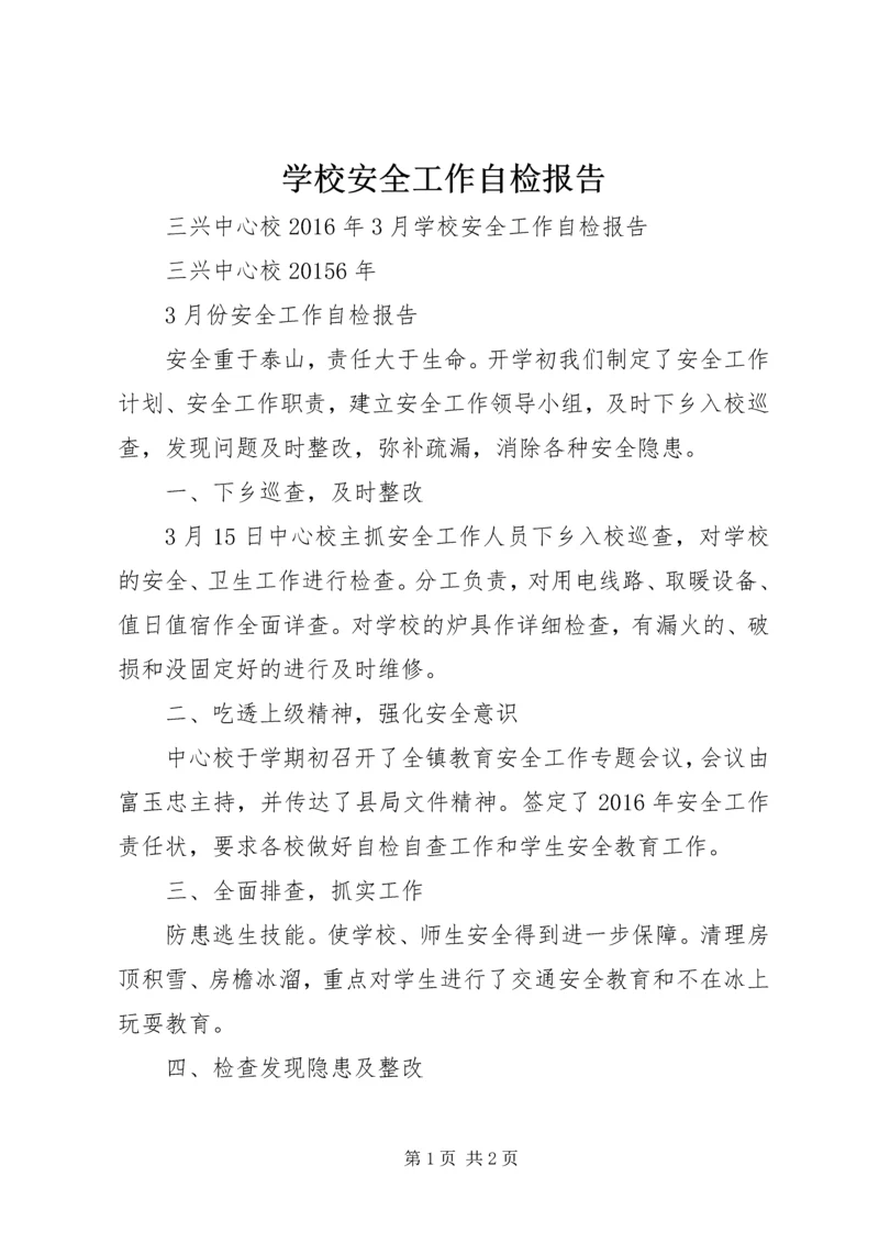 学校安全工作自检报告 (2).docx