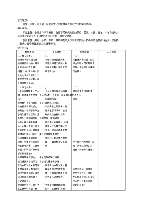 六科学下全册教案(2)