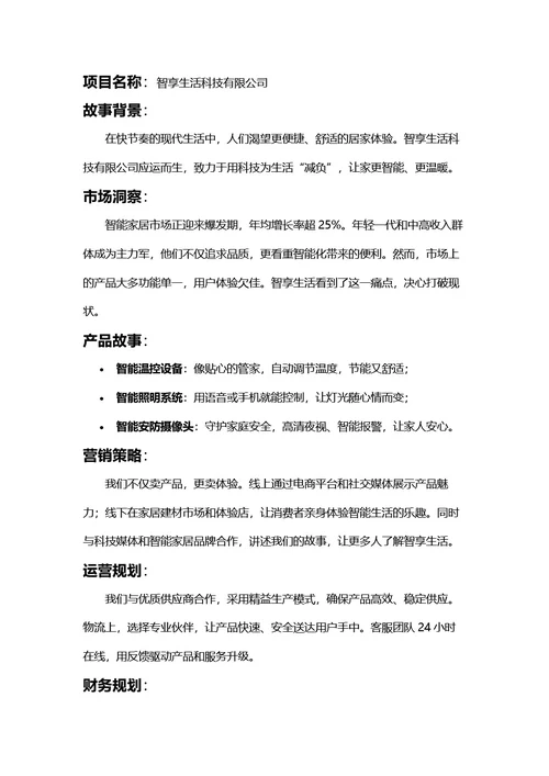 商业计划书