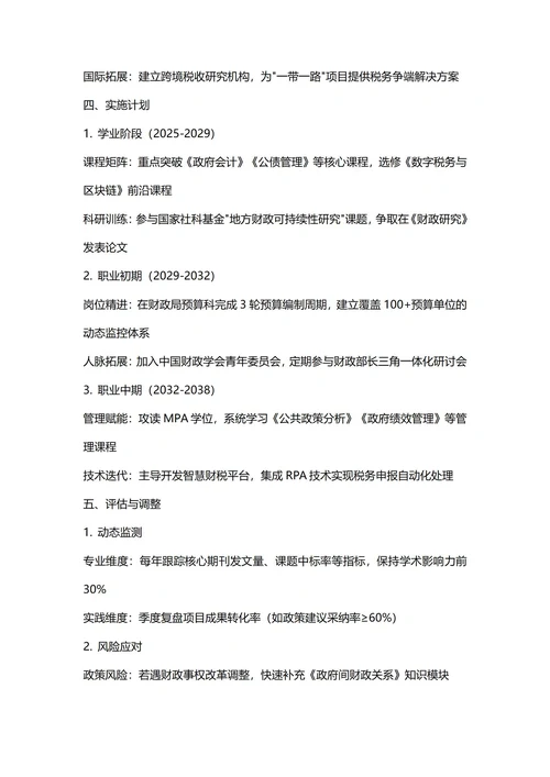 大学生职业生涯规划书(财政学专业)