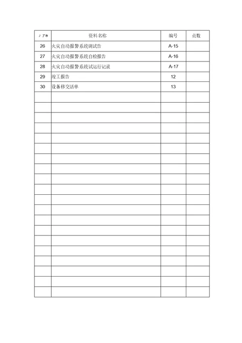 火灾自动报警系统资料范例