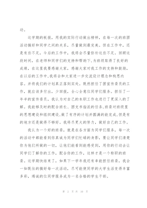 宣传委员个人的述职报告范文.docx