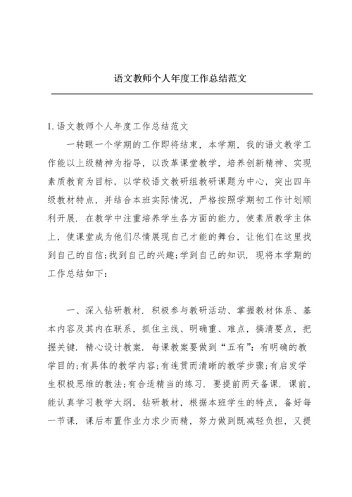 语文教师个人年度工作总结范文.docx