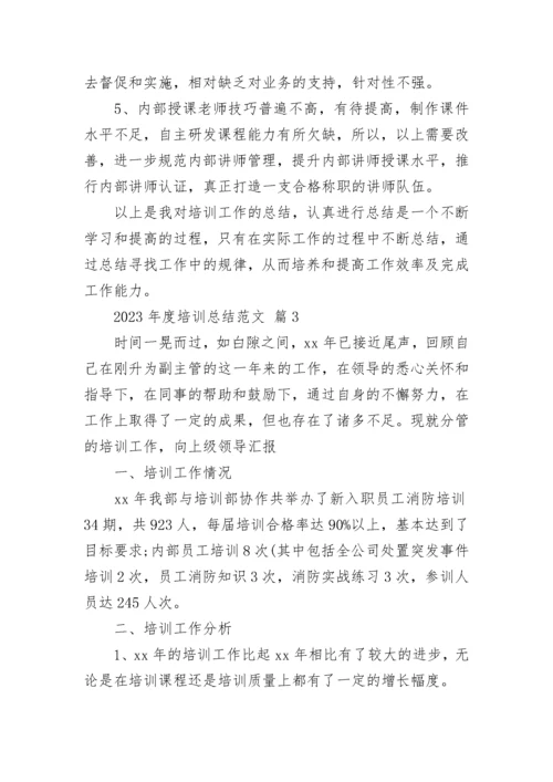 2023年度培训总结范文.docx