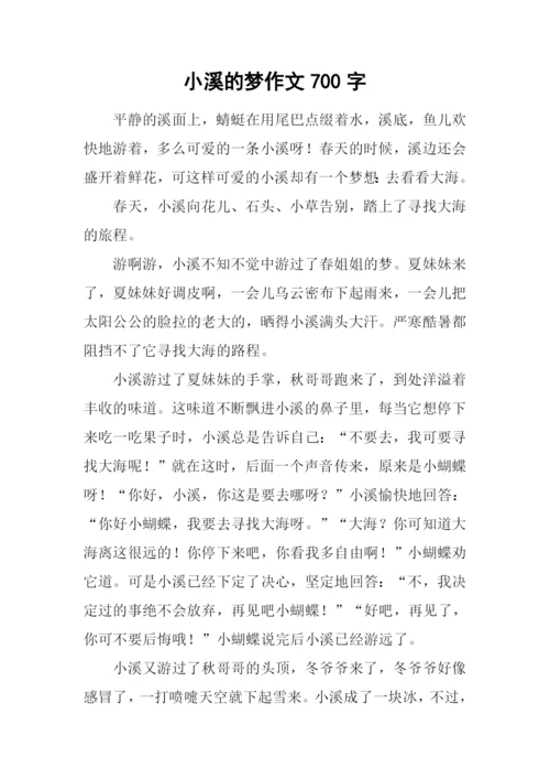 小溪的梦作文700字.docx