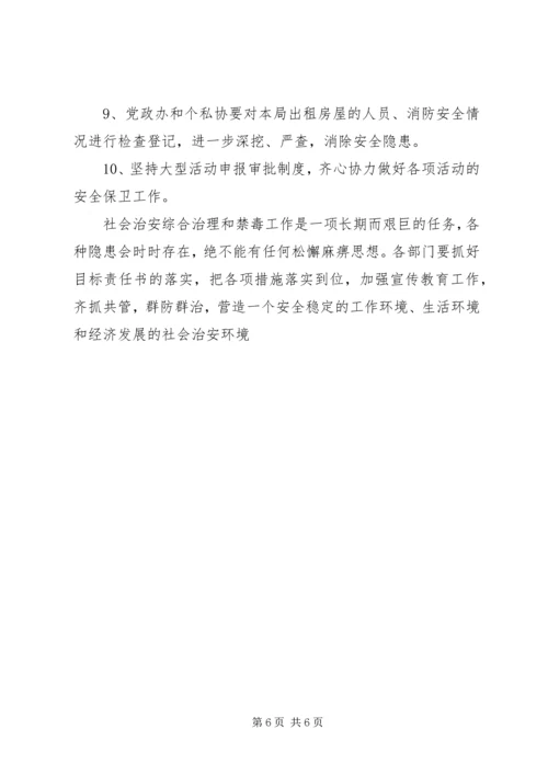 综合治理及禁毒工作安排意见.docx