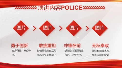 大气时尚司法警察公安工作总结动态PPT模板
