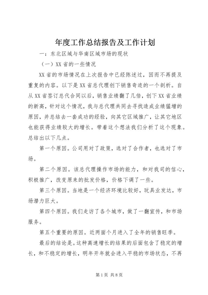 年度工作总结报告及工作计划.docx