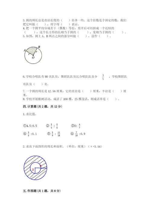 2022人教版六年级上册数学期末卷带答案（模拟题）.docx