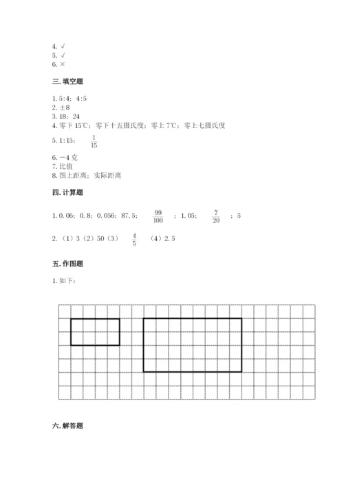 南部县六年级下册数学期末测试卷附答案.docx