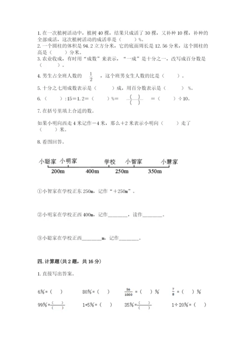 重庆市巫溪县六年级下册数学期末测试卷1套.docx