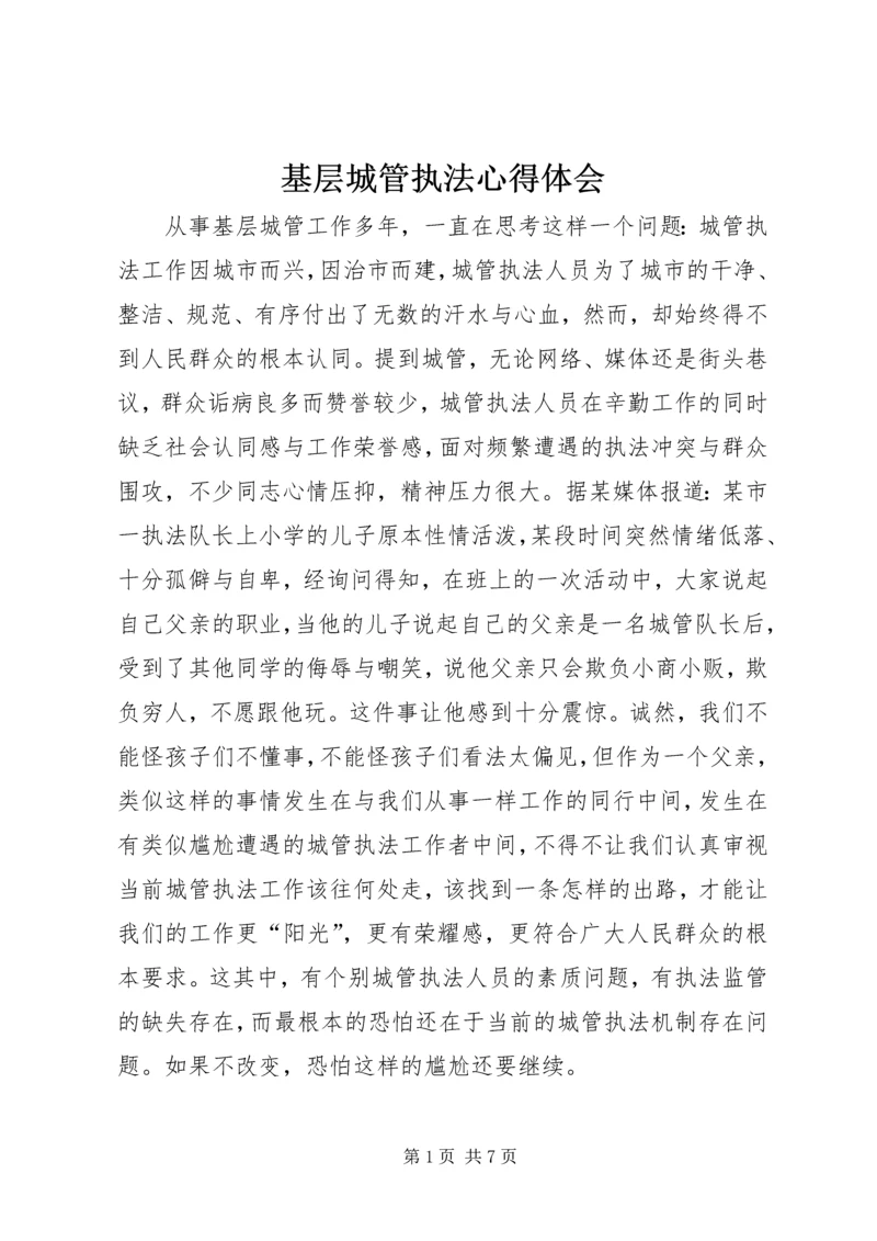 基层城管执法心得体会.docx