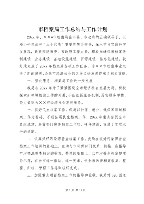 市档案局工作总结与工作计划 (3).docx