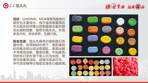 世界禁毒日宣传禁毒知识教学PPT模板