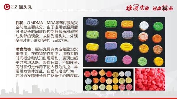 世界禁毒日宣传禁毒知识教学PPT模板