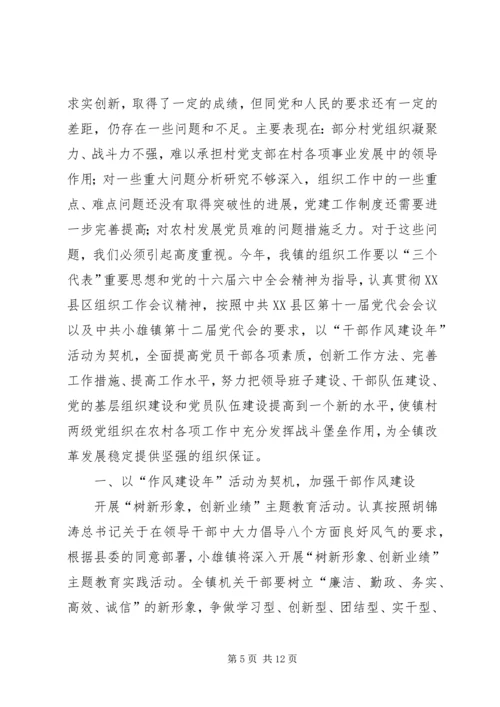 乡镇组织工作计划.docx