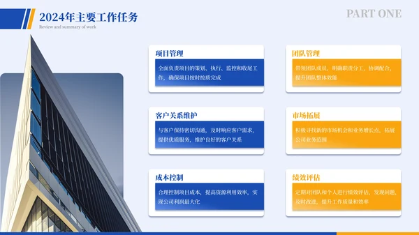 蓝色商务风年终述职报告PPT模板