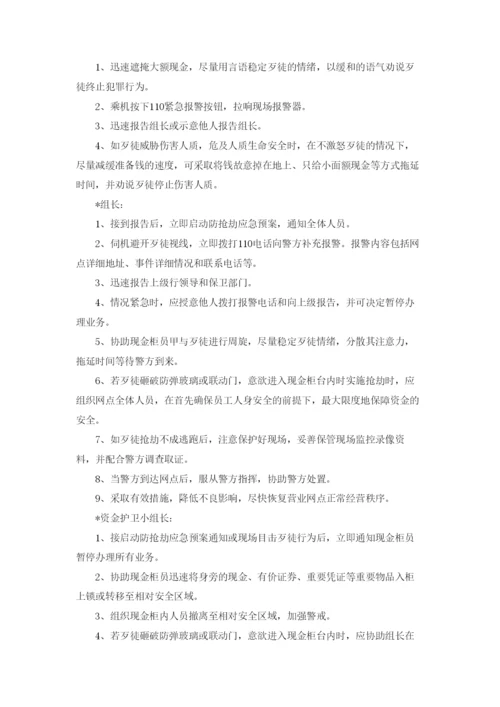 银行营业网点突发事件应急预案模版.docx