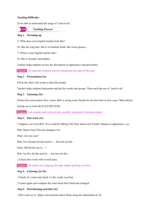 Unit 4 I used to be afraid of the dark.Section A【2