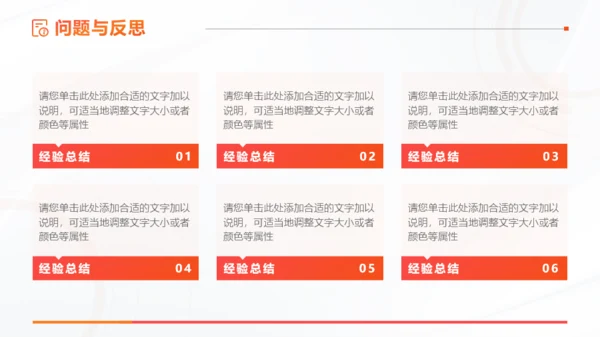 橙色简约商务风通用年终汇报PPT模板