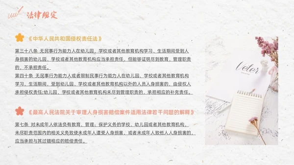 彩色简约清新幼儿园教师法培训PPT模板法律