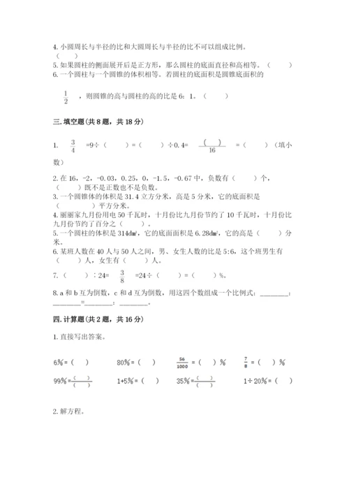 邯郸市小升初数学测试卷完美版.docx