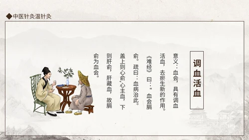 中医馆针灸温针灸中医文化动态通用PPT模板