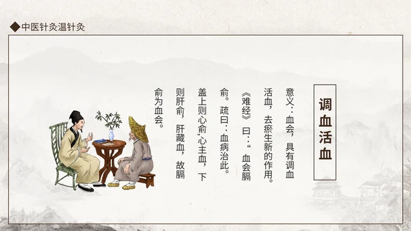 中医馆针灸温针灸中医文化动态通用PPT模板