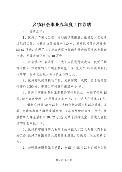 乡镇社会事业办年度工作总结.docx