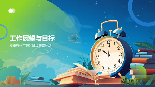 蓝色手绘风班委竞选自我介绍PPT模板