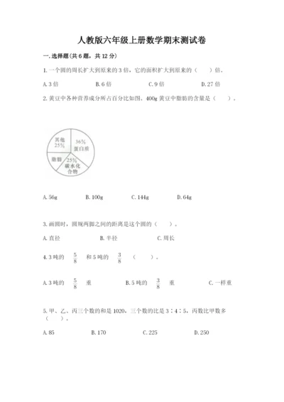 人教版六年级上册数学期末测试卷【新题速递】.docx